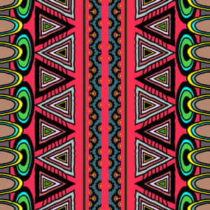 Fancy Colorful Tribal Pattern Geometric Wallpaper