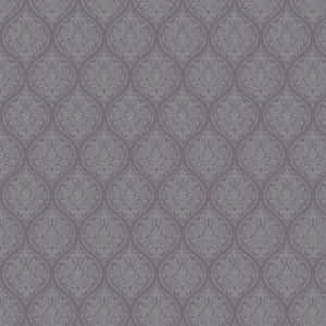 Fancy Dark Purple Damask Wallpaper