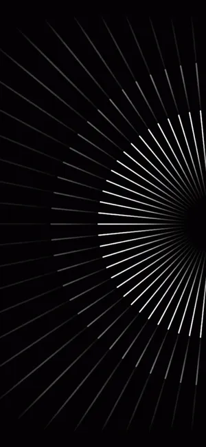 Fanning Lines Solid Black Iphone Wallpaper