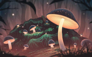 Fantasy Art Mushroom Aesthetic Wallpaper