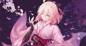 Fate Koha Ace Okita Souji Sakura Anime Girl Wallpaper