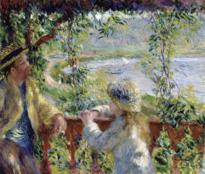 Father And Daughter By Renoir Wallpaper
