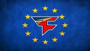 Faze Rug Stars On Blue Background Wallpaper