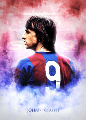 Fc Barcelona No. 9 Johan Cruyff Poster Wallpaper