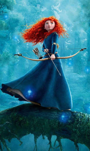 Fearless Princess Merida Phone Wallpaper