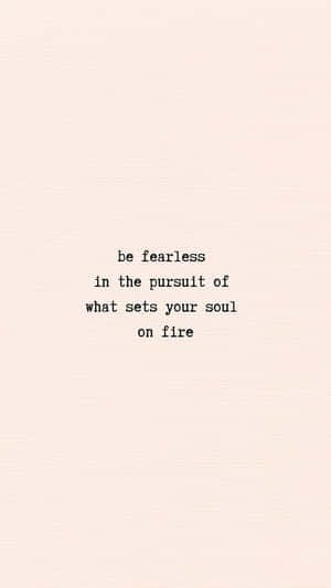 Fearless Soul Inspirational Quote Wallpaper