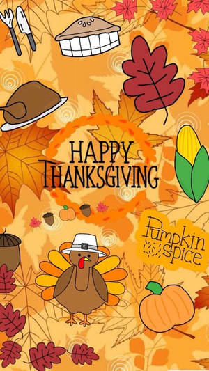 Feast Turkey Happy Thanksgiving Wallpaper