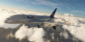 Fedex Plane Sea Of Clouds Wallpaper