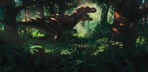 Feel The Power Of T Rex As You Explore The Incredible World Of Dinosaurs Wallpaper