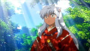 Feel The Power Of Time As Inuyasha Fights Alongside Kagome And His Friends! Wallpaper