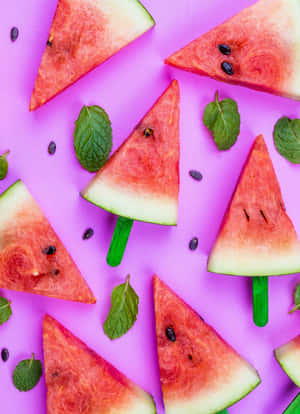Feel The Summer Vibes Of A Watermelon Iphone Wallpaper