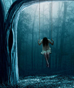 Feeling Alone In Tree Swing Wallpaper