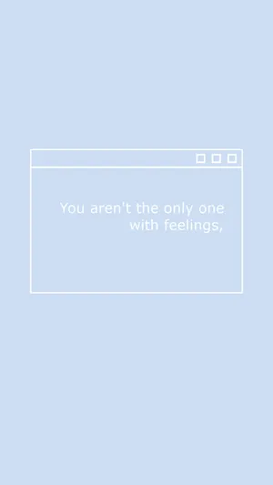 Feelings Simple Blue Aesthetic Wallpaper