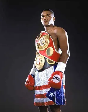 Felix Trinidad In His Red Boxing Gloves Wallpaper