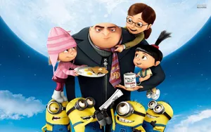 Felonious Gru With Children Despicable Me 3 Wallpaper
