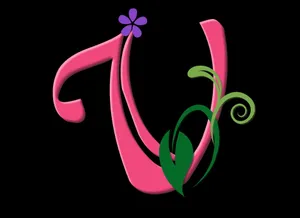 Feminine Letter V Wallpaper