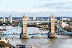 Ferry Boat Under Tower Bridge Wallpaper