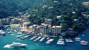 Ferry Terminal Marina Di Portofino In Italy Wallpaper