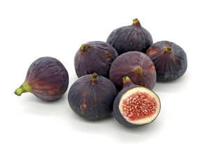 Ficus Carica Fig Fruits On White Background Wallpaper