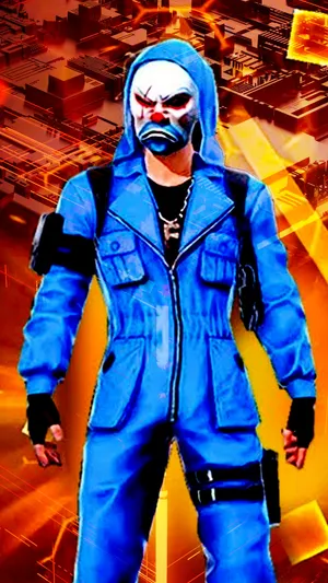 Fierce Blue Criminal Bundle - Aesthetically Appealing Digital Art Wallpaper