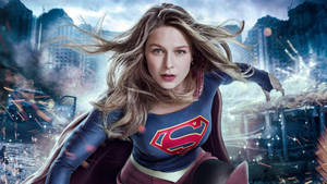 Fierce Look Of Supergirl Wallpaper