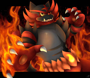 Fiery Incineroar Wallpaper