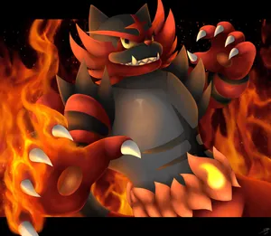 Fiery Incineroar Wallpaper