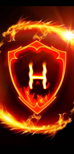 Fiery Letter H Wallpaper