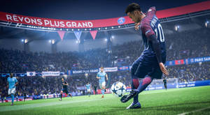 Fifa 21 Football Player After Kicking A Football Wallpaper