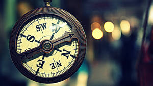 “find Your Path - A Vintage Compass” Wallpaper