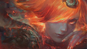 Fire Girl With Fiery Eyes Wallpaper