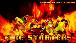 Fire Type Pokemons On Fire Wallpaper