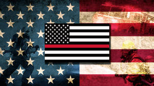 Firefighter American Flag Wallpaper