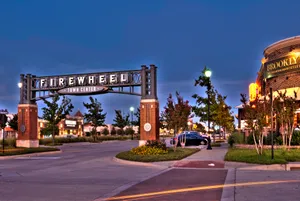 Firewheel Town Center Garland Welcome Arch Wallpaper
