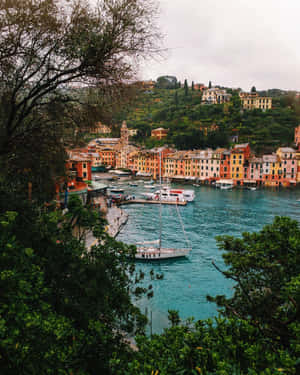 Fishing Village In Portofino Italy Wallpaper