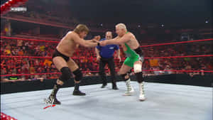 Fit Finlay Vs. Johnny Saint Wrestling Match Wallpaper