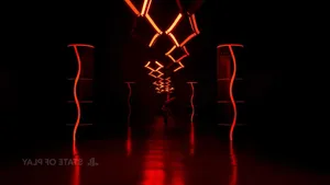 Five Nights At Freddy's Security Breach Red Game Room Wallpaper