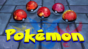 Five Poke Balls Wallpaper