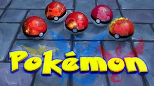 Five Poke Balls Wallpaper