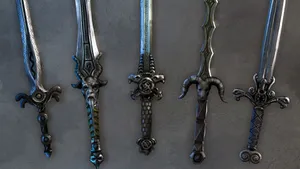 Five-sword Graphic For Desktop Wallpaper