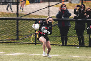 Flag Football During Covid Pandemic Wallpaper