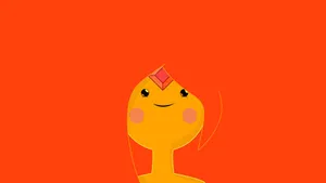 “flame Princess Smiles In Adventure Time” Wallpaper