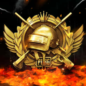 Flaming Conqueror Icon From The Popular Game Pubg Wallpaper
