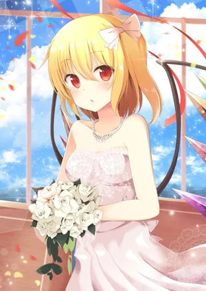 Flandre In Wedding Dress Wallpaper