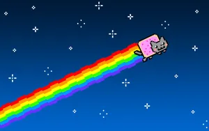 Flappy Nyan Galaxy Cat Wallpaper
