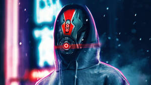 Flaring Hooded Robot Wallpaper