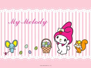 Flat And Risu My Melody Desktop Wallpaper