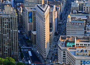 Flatiron Building Sunrise Aerial Wallpaper