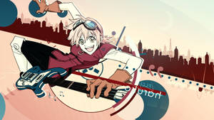 Flcl Haruko And Guitar Wallpaper