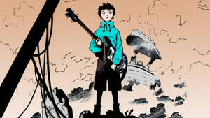 Flcl Naota And Guitar Wallpaper